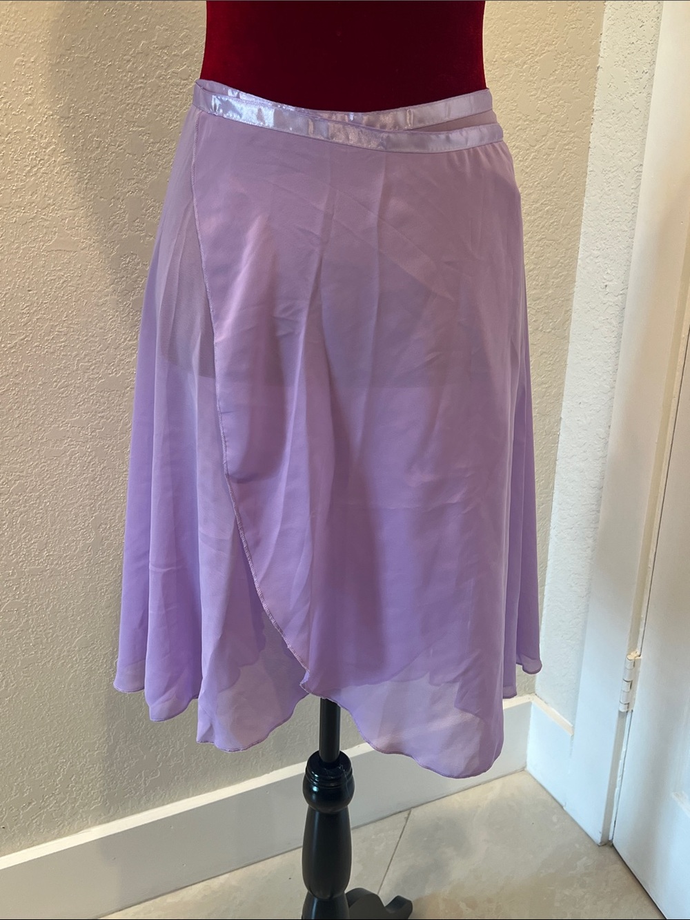Lavender Chiffon A-Line Wrap Skirt